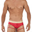 CandyMan Red 99722 Garter Mesh Brief