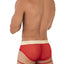 CandyMan Red 99722 Garter Mesh Brief