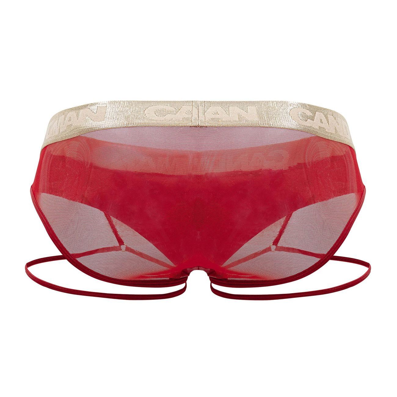 CandyMan Red 99722 Garter Mesh Brief