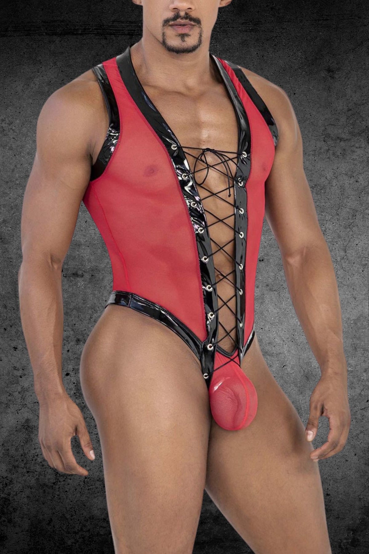 CandyMan Red Gladiator Bodysuit