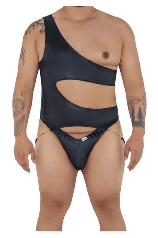 CandyMan black 99597X One Shoulder Bodysuit