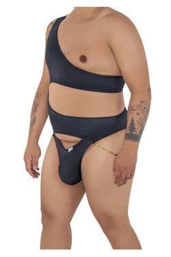 CandyMan black 99597X One Shoulder Bodysuit thumbnail 3