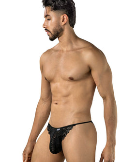 CandyMan 95002 Men's Underwear Seductive Lace Briefs Color Black thumbnail 4