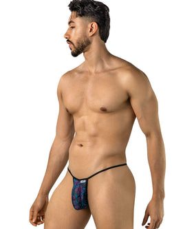 CandyMan 95004 Men's Underwear Stylish Mesh Thongs Color Printed Blue thumbnail 4