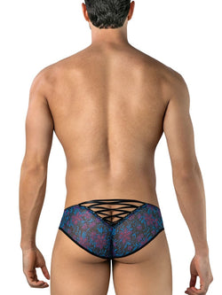 CandyMan 95005 Men's Underwear Printed Mesh Briefs Color Blue thumbnail 3