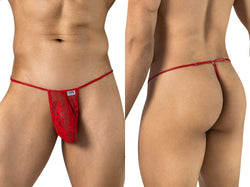 CandyMan 95007 Men's Underwear Seductive Lace Thong Color Red thumbnail 1