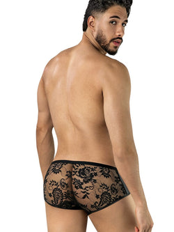 CandyMan 95008 Men's Underwear Seductive Lace Trunks Color Black thumbnail 3