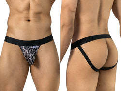 CandyMan Wild 95010 Men's Underwear Microfiber Jockstrap Color Leopard Print thumbnail 1