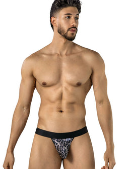 CandyMan Wild 95010 Men's Underwear Microfiber Jockstrap Color Leopard Print thumbnail 2