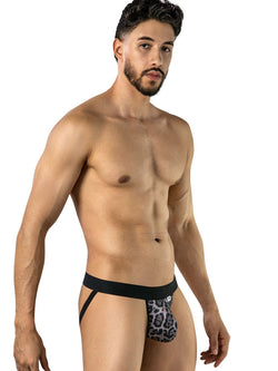 CandyMan Wild 95010 Men's Underwear Microfiber Jockstrap Color Leopard Print thumbnail 4
