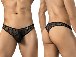 CandyMan 95011 Men's Underwear Seductive Lace Thongs Color Black thumbnail 1