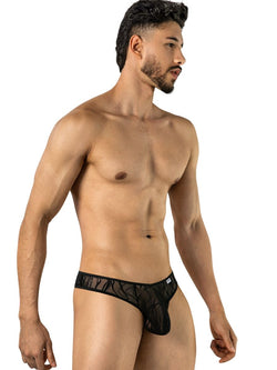 CandyMan 95011 Men's Underwear Seductive Lace Thongs Color Black thumbnail 4