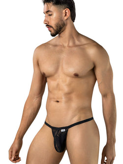 CandyMan 95012 Men's Underwear Seductive Lace Thongs Color Black thumbnail 4
