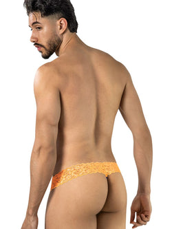 CandyMan 95015 Men's Underwear Seductive Lace Thongs Color Blue-Hot Orange thumbnail 3