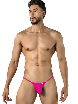 CandyMan 95020 Men's Underwear Sensual Lace Thongs Color Pink thumbnail 2
