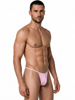 CandyMan 9586 Men's Underwear Mini G-String Color Baby Pink thumbnail 4