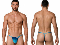 CandyMan 9586 Men's Underwear Mini G-String Color Blue Print thumbnail 1