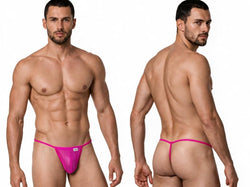 CandyMan 9586 Men's Underwear Mini G-String Color Magenta Mesh thumbnail 1
