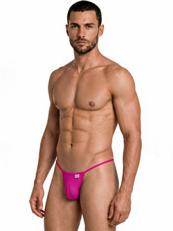 CandyMan 9586 Men's Underwear Mini G-String Color Magenta Mesh thumbnail 4
