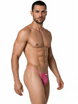 CandyMan 9586 Men's Underwear Mini G-String Color Pink Mesh thumbnail 4