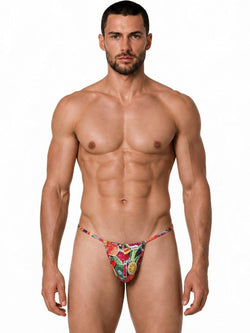 CandyMan 9586 Men's Underwear Mini G-String Color Printed Fruits thumbnail 2