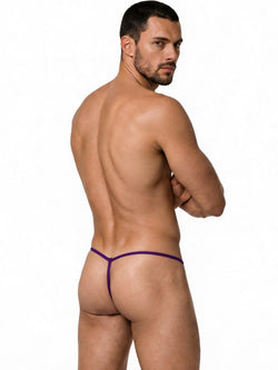 CandyMan 9586 Men's Underwear Mini G-String Color Purple Mesh thumbnail 3