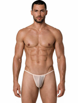 CandyMan 9586 Men's Underwear Mini G-String Color Tangerine Mesh thumbnail 2