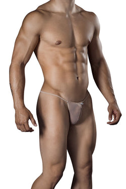 CandyMan 99246 Men's Underwear G-String Mesh Thongs Color Beige thumbnail 4
