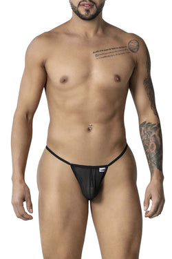 CandyMan 99246 Men's Underwear G-String Mesh Thongs Color Black thumbnail 2
