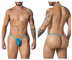 CandyMan 99246 Men's Underwear G-String Mesh Thongs Color Turquoise thumbnail 1
