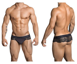 CandyMan 99304 Men's Underwear Lace Thongs Color Black thumbnail 1