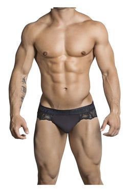 CandyMan 99304 Men's Underwear Lace Thongs Color Black thumbnail 2