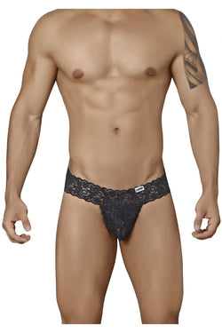 CandyMan Men's Underwear 99315 Peek a Boo Thongs Color Black thumbnail 2