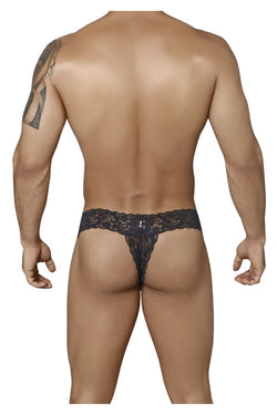 CandyMan Men's Underwear 99315 Peek a Boo Thongs Color Black thumbnail 3