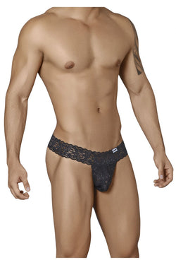 CandyMan Men's Underwear 99315 Peek a Boo Thongs Color Black thumbnail 4