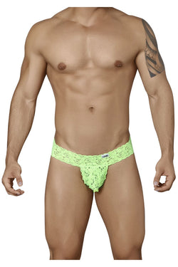 CandyMan Men's Underwear 99315 Peek a Boo Thongs Color Green thumbnail 2