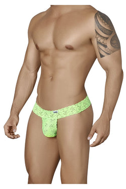CandyMan Men's Underwear 99315 Peek a Boo Thongs Color Green thumbnail 4
