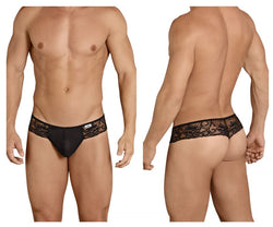 CandyMan 99392 Men's Underwear Lace Mesh Thongs Color Black thumbnail 1