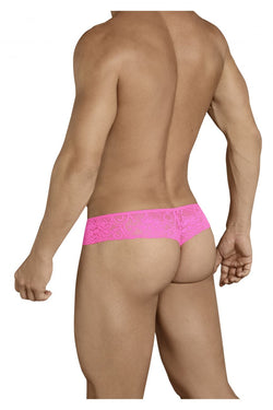 CandyMan 99392 Men's Underwear Lace Mesh Thongs Color Pink thumbnail 3