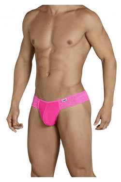 CandyMan 99392 Men's Underwear Lace Mesh Thongs Color Pink thumbnail 4