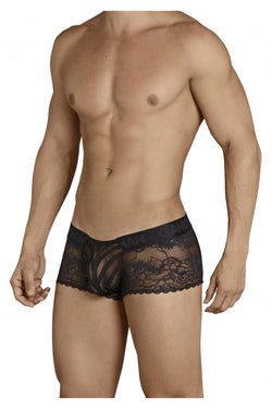 CandyMan 99393 Men's Underwear Mesh and Lace Boxer Briefs Color Black thumbnail 4