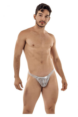 CandyMan Men's Underwear 99420 Double Lace Thongs Color Gray thumbnail 2