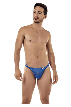 CandyMan Men's Underwear 99421 Lace G-String Thongs Color Blue thumbnail 2