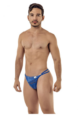 CandyMan Men's Underwear 99421 Lace G-String Thongs Color Blue thumbnail 4