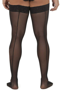 CandyMan 99533 Men's Mesh Thigh Highs Color Black thumbnail 3