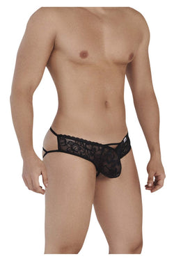 CandyMan 99535 Men's Underwear Bow & Lace Jockstrap Color Black thumbnail 4