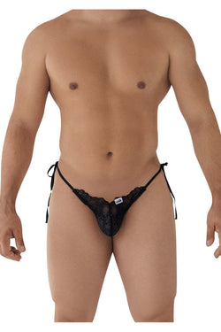 CandyMan Men's Underwear 99579 Lace Heart Bikini Color Black thumbnail 2