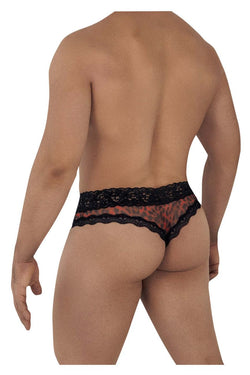CandyMan Men's Underwear 99596 Mesh-Lace Thongs Color Leopard Print thumbnail 3