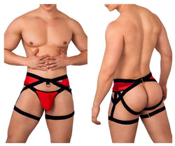CandyMan Men's Underwear 99623 Garter Jockstrap Color Red thumbnail 1