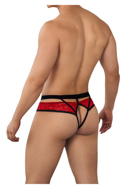 CandyMan Men's Underwear 99627 Lace Jockstrap Color Red thumbnail 3